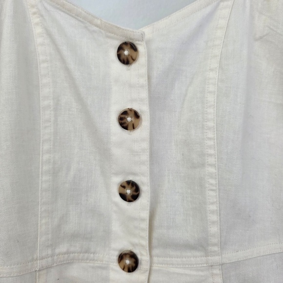 Madewell Linen-Cotton Puff-Sleeve Mini Dress - Picture 9 of 13